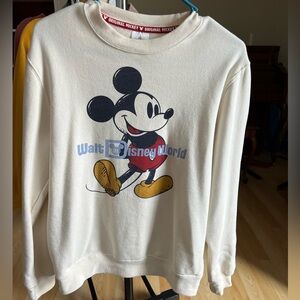 walt disney world cream crew neck